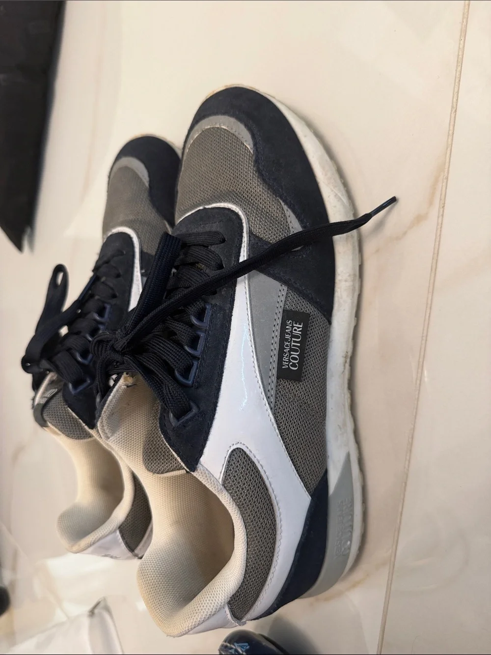 Versace Jeans Collection Men’s Navy & Gray Casual Sneakers